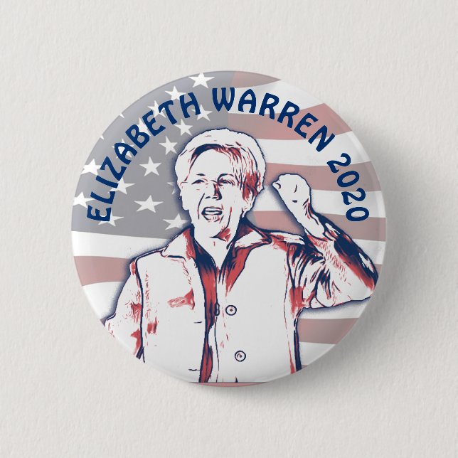 Elizabeth Warren for President 2020 Election 6 Cm Round Badge (Front)