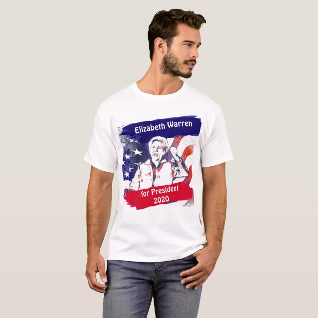 Elizabeth Warren for President 2020 Election T-Shirt (Front Full)