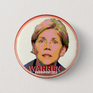 Elizabeth Warren for President in 2016 6 Cm Round Badge