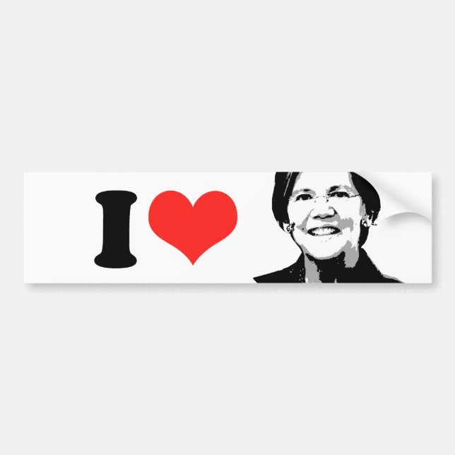 Elizabeth Warren --.png Bumper Sticker (Front)
