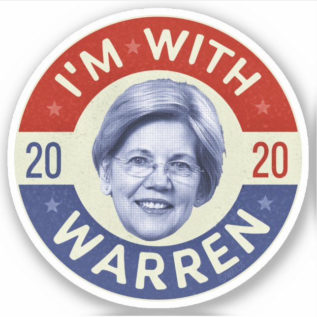 Elizabeth Warren President 2020 Democrat Pic Retro (Front)