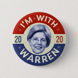 Elizabeth Warren President 2020 Democrat Pic Retro 6 Cm Round Badge