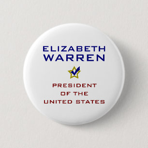 Elizabeth Warren President USA V2 6 Cm Round Badge