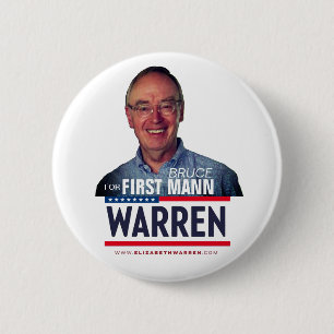 Elizabeth Warren"s Husband, Bruce Mann 6 Cm Round Badge