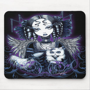 Elizabeth White Persian Cat Angel Mousepad