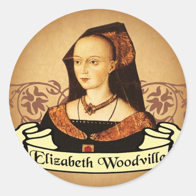Elizabeth Woodville Classic Round Sticker (Front)
