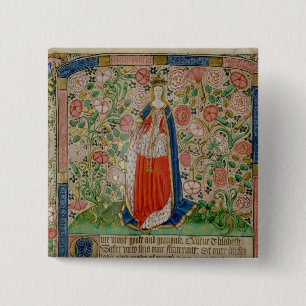 Elizabeth Woodville Queen Consort of King 15 Cm Square Badge