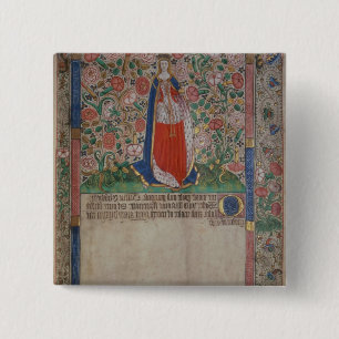 Elizabeth Woodville Queen Consort of King Edward 15 Cm Square Badge