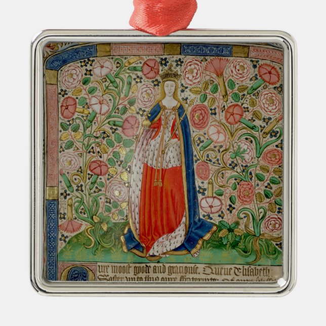 Elizabeth Woodville  Queen Consort of King Metal Tree Decoration (Front)