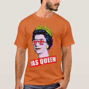 Elizabeth Yas Queen with Sunglasses Queen of Engla T-Shirt
