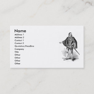Elizabethan Clothing Business Card