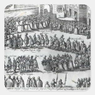 Elizabethan Procession Square Sticker