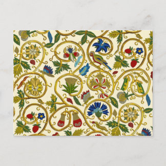 Elizabethan Swirl Embroideries - Goldwork imitatio Postcard