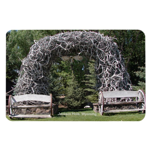 Elk Antler Archway - Jackson Hole, Wyoming Magnet (Horizontal)