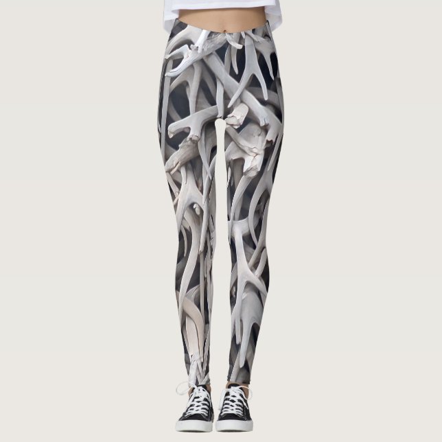 Elk Antlers Pattern Leggings (Front)