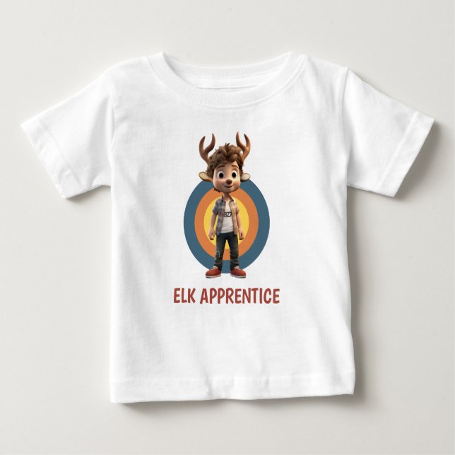 Elk Apprentice Boy Baby T-Shirt (Front)