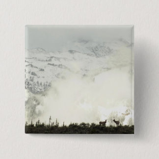 Elk at Grand Teton National Park Photography 15 Cm Square Badge