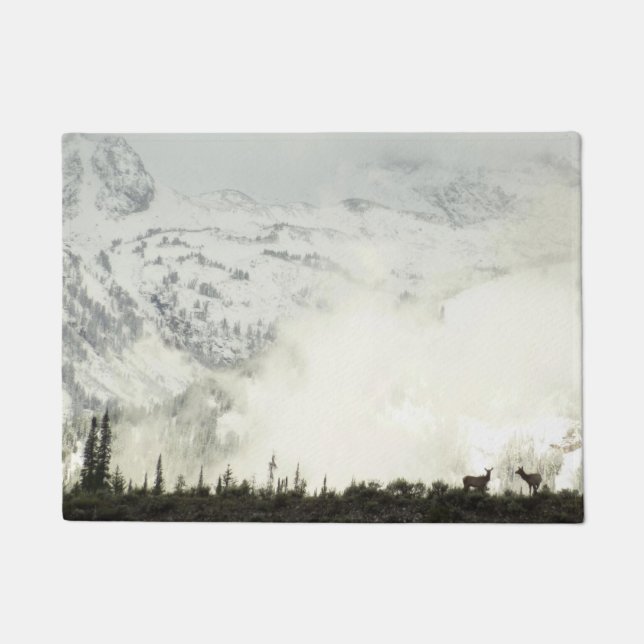 Elk at Grand Teton National Park Photography Doormat (Front)