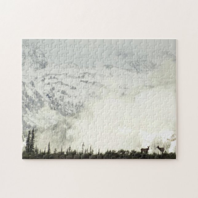 Elk at Grand Teton National Park Photography Jigsaw Puzzle (Horizontal)