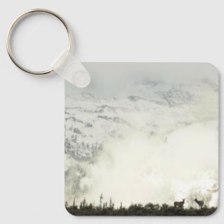 Elk at Grand Teton National Park Photography Key Ring