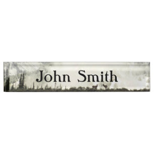 Elk at Grand Teton National Park Photography Nameplate