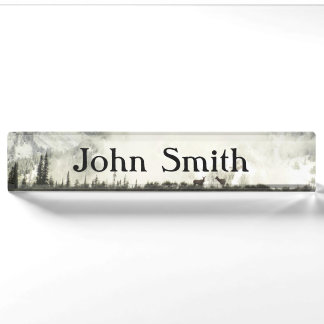 Elk at Grand Teton National Park Photography Nameplate