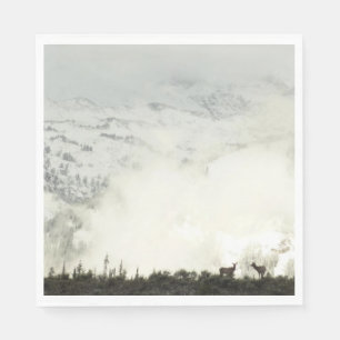 Elk at Grand Teton National Park Photography Napkin