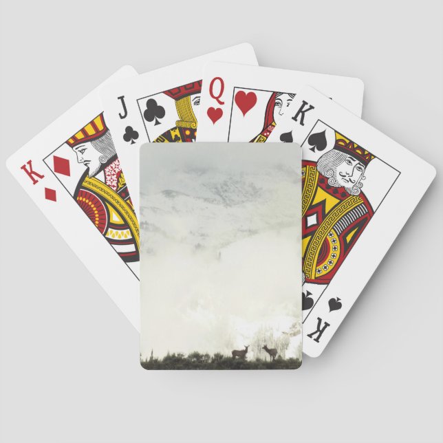Elk at Grand Teton National Park Photography Playing Cards (Back)