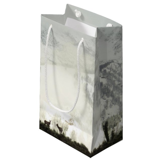 Elk at Grand Teton National Park Photography Small Gift Bag (Front Angled)