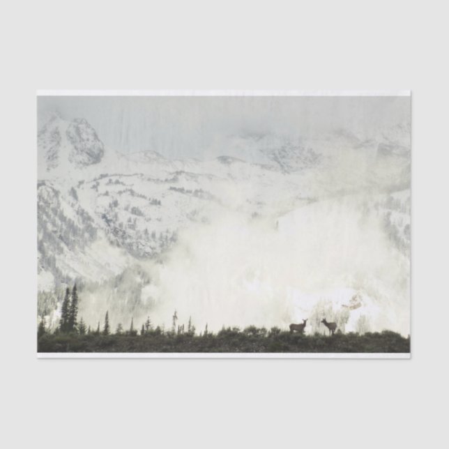 Elk at Grand Teton National Park Photography Tissue Paper (Front)