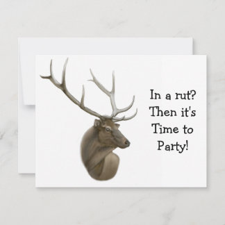 Elk Buck Invitation