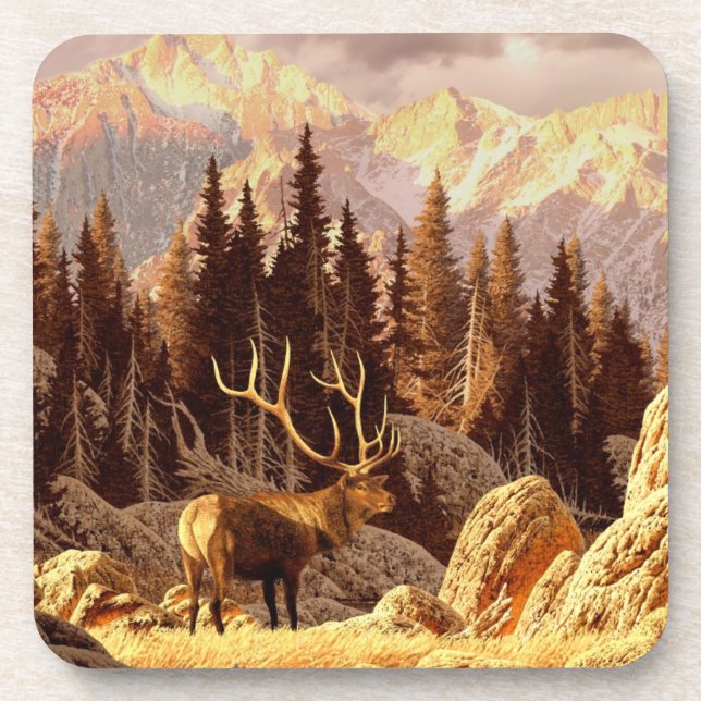 Elk Bull Coaster (Front)