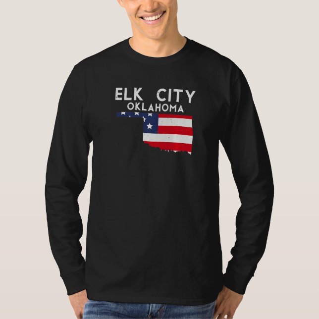 Elk City USA State America Travel Oklahoman T-Shirt (Front)