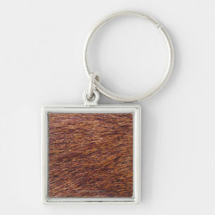Elk fur key ring