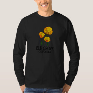 Elk Grove California CA Poppy Flower State City Vi T-Shirt
