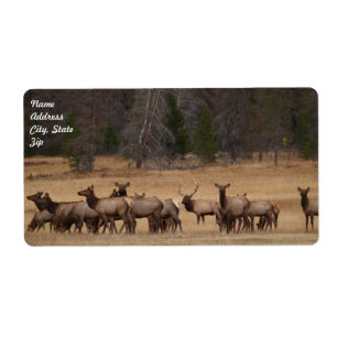 Elk Herd Shipping Label