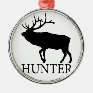 Elk Hunter Metal Tree Decoration