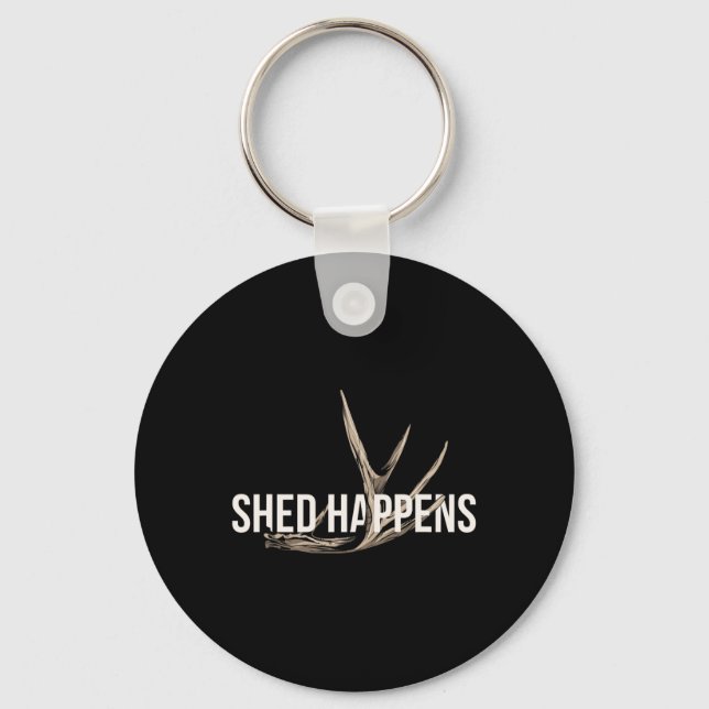 Elk Hunter Shed Happens Funny Deer Hunting  Key Ring (Front)