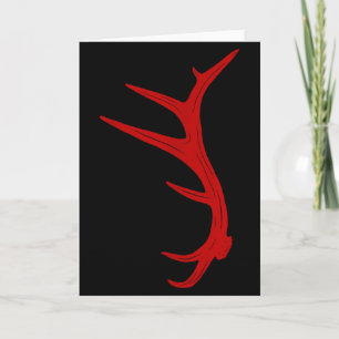 Elk Hunting Bull Antler Shed Card