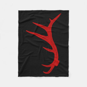 Elk Hunting Bull Antler Shed Fleece Blanket