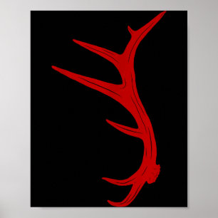 Elk Hunting Bull Antler Shed  Poster