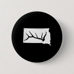 Elk Hunting Elkaholic Antler Funny Elk Hunter Gift 6 Cm Round Badge