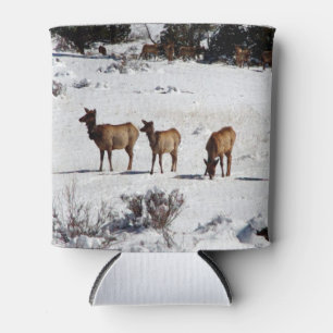 Elk in snow can cooler