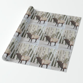 Elk in Snow Wrapping Paper