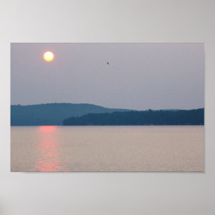 Elk Lake Sunrise, Michigan Poster
