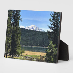 Elk Lake with Mount Bachelor Plaque