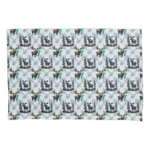 Elk Moose Antlers Deer Pattern Design  Pillowcase