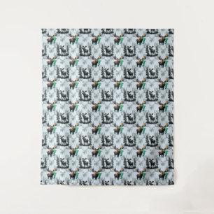 Elk Moose Antlers Deer Pattern Design  Tapestry