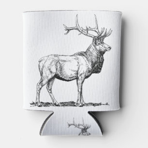 Elk Moose Deer Head Animal Hunting Antlers Can Cooler