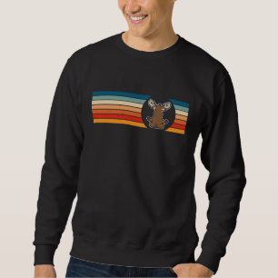 Elk Moose Elkarma Yoga Animal Position Vintage Fre Sweatshirt